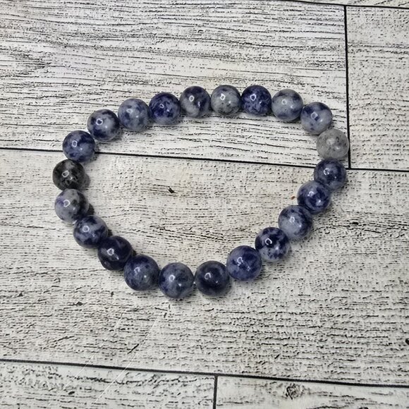 Sodalite Crystal Stretch Bracelet - Picture 1 of 4
